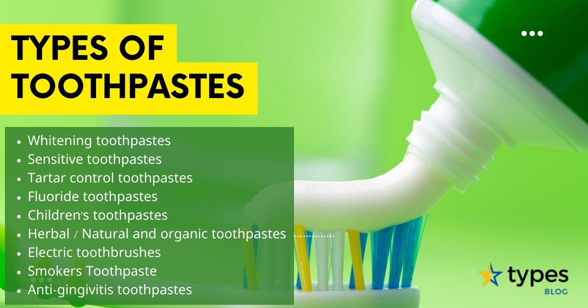 10 Different Types of Toothpastes - Dental Health Types.Blog